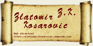 Zlatomir Košarović vizit kartica